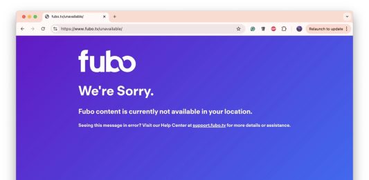 Fubo not working with VPN